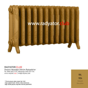 nostaljik desenli döküm radyatör decora 350-180 1 dilim ral 1024 renk