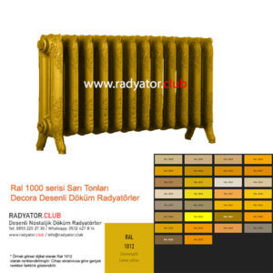 Desenli Döküm Radyatör | Decora 350-180 | 1 Dilim | Renk Ral 1020